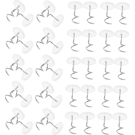 50 punaises spirales en plastique et métal pour fixer les housses de (1/5)