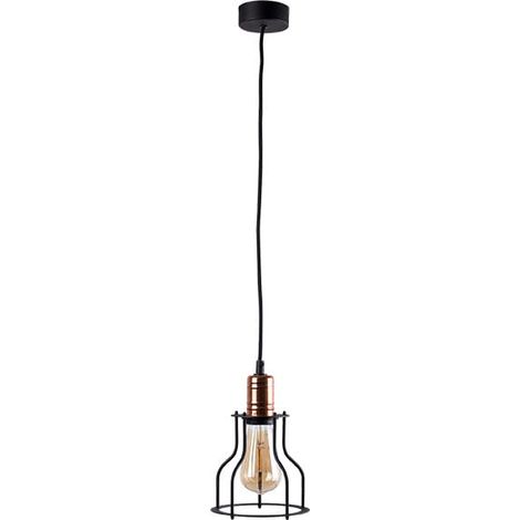 Lampada a sospensione Nowodvorski Workshop nera rame Ø15 (1/4)