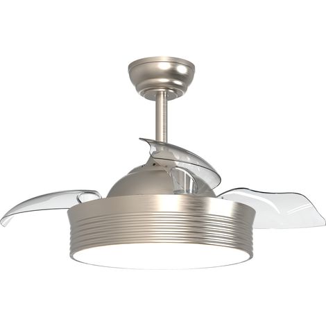 Ventilador de techo retráctil con luz metalizado (1/5)
