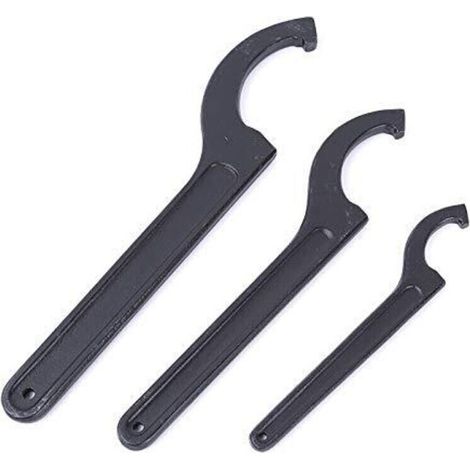 1x Clé à crochet réglable 85-105mm, clés à ergot, clé tricoise universelle, pour la fixation ou le démontage des écrous ronds et des couvercles de compteurs d'eau sur les machines-outils (1/5)