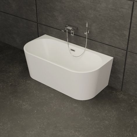 Baignoire Ilot Naos 160 blanche 160 x75 x58 cm, by SPALINA