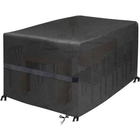 Garden Furniture Cover, 242x162x100cm Waterproof Protective Cover for Garden Furniture, 420D Fabric, UV-Resistant, Windproof (1/4)