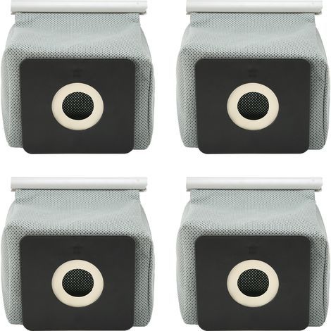 4 pièces sac à poussière en tissu Non tissé sac à ordures lavable pour aspirateur ménager à fente pour carte 10x11cm (1/5)