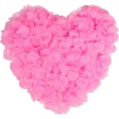 Pétales rose artificiels 2000 pièces décoration romantique mariage et chambre à coucher beaux pétales de rose comme cadeau d'anniversaire pour lui décoration d'anniversaire fantastique (rose clair) (1/4)