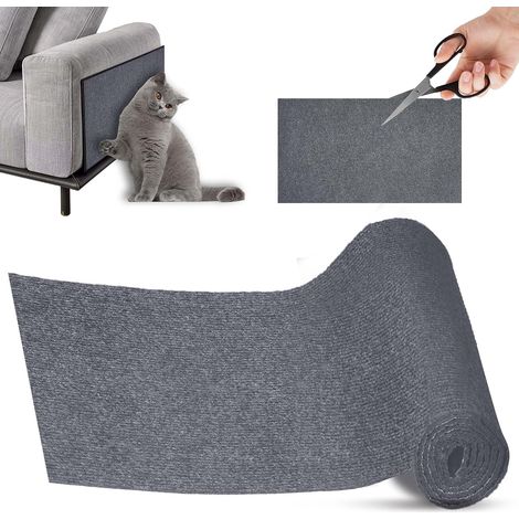 CCYKXA Cat Scratching Post for Sofa, Cat Sofa Protector for Carpet, Scratching Post for, Easy to Cut, Furniture, Walls, Sisal and Carpet, DIY Sofa Protector Claw Cover 100X30cm Dark Grey (1/5)