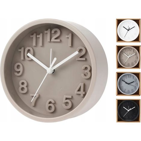 Horloge murale avec alarme 13x5cm Élégante et silencieuse