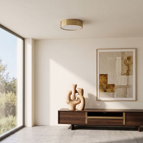 Plafón de Techo de Metal Oro d18 LED  Serie ALMUDENA (1/5)