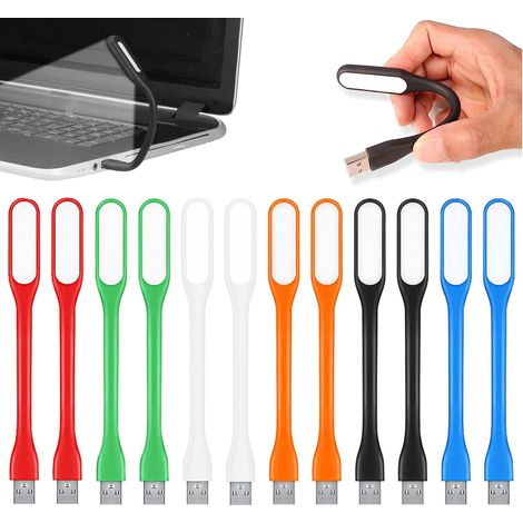 Lampe LED USB Mini Flexible Gadgets de Lecture pour Livre Banque Puissance PC Ordinateur Portable 12 Pcs 6 (1/5)