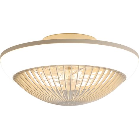 Ventilateur de plafond 38 cm - avec lampe LED RGB dimmable - télécommande, moteur silencieux réversible été/hiver - moderne (1/5)