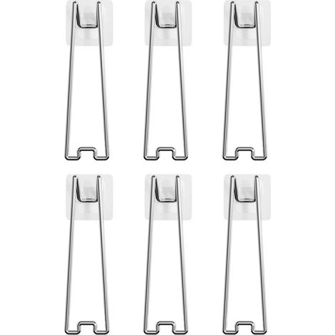 Pièces - Cadre Photo Support - Rangement - 136 cm - Argent - RVS - Support de Cadre Photo - Support Photo Autocollant - Pour Cadres Photo de 15-26 cm - Support Photo - Support d'Affichage (1/5)