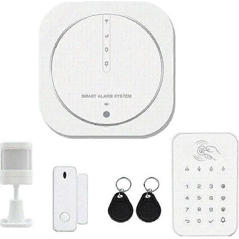 Système d'alarme anti-graffiti intelligent double réseau Wi-Fi + GSM, multifonction et sans écran. (1/5)
