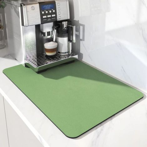 Tapis égouttoir absorbant pour plan de travail de cuisine, vert, 40 x 60 cm (1/5)
