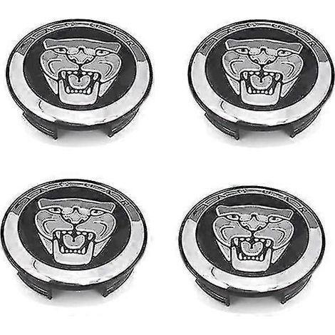 Jeu de 4 enjoliveurs noirs de 59 mm pour Jaguar X Type XK XF XJ XJ8 XJ6