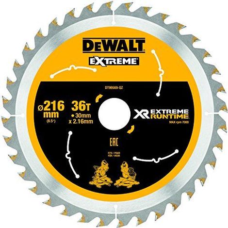 DeWALT Accessoires - Lame de scie circulaire à bois 216x30 mm, 36 dents DT99569