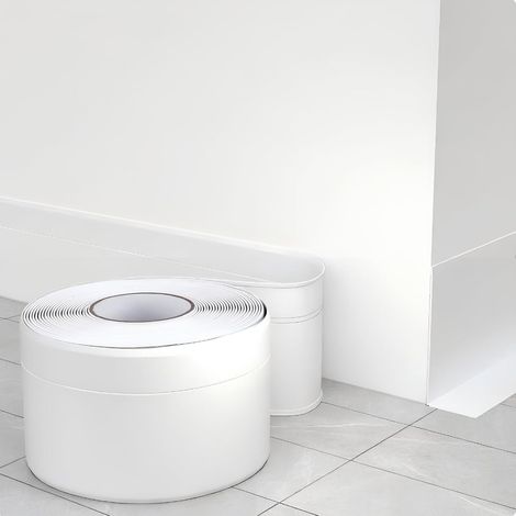 Plinthe Autocollante Flexible 10 m, Perçage Non Requis, Adhérence Forte, Rénovation DIY, Idéale pour les Bâtiments Anciens et les Espaces Modernes, Installation Facile (1/5)