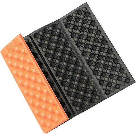 Tapis pliable en mousse imperméable, idéal pour le camping, les pique-niques et les parcs, couleur orange. (1/5)