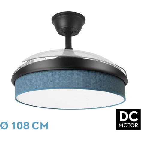-CAHERSA- Ventilador de Techo  DC MODA 72W Negro/AZUL 108D 3ASPAS (1/3)