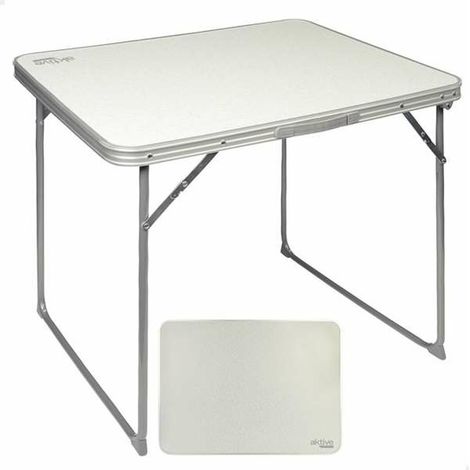 Mesa plegable Aktive blanca para jardín exterior (1/5)