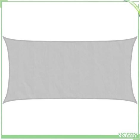 Voile d'ombrage - FAFEICY - 4000553 - 7x4 m - Gris clair - 100% polyester Oxford anti-UV (1/5)