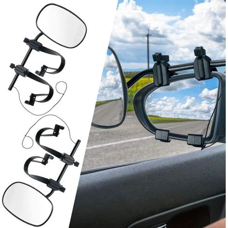 Rétroviseur Caravane,2 Pièces Rétroviseurs Extérieurs,Rétroviseur à Extension Réglable pour Voiture,Miroir de Remorquage pour Voiture,pour Tous Les Modèles de Voitures Courants. (1/4)