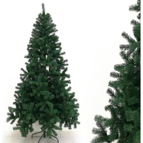 Trade Shop - 210 Cm Super Grueso árbol De Navidad Artificial Base Cruz Con Ramas Verdes - (1/3)