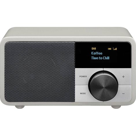 Sangean Genuine Mini DDR-7 Radio da tavolo DAB+, FM AUX, Bluetooth Argento (1/5)