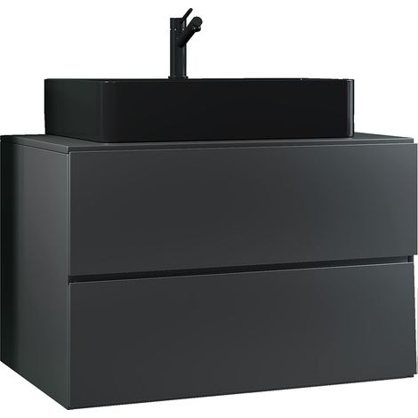 Meuble bogue, lavage Lendas H. 52 x L. 80 x P. 52 cm Anthracite (1/3)