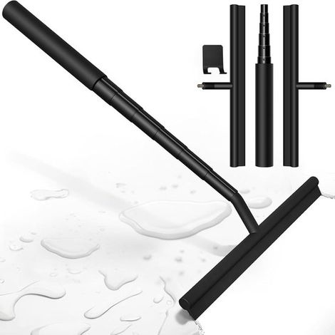 Escobilla de silicona para ducha, Escobilla de ducha extensible, para espejos de ducha y baño, Escobilla de ducha para ventanas (1/5)