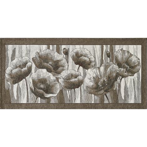 Tappeto cucina lavabile antiscivolo jacquard Amsterdam Mud (1/2)