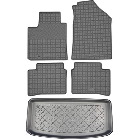 Hyundai i10 III Hatchback (5 portes) à partir de février 2020 - Ensemble de tapis de sol en caoutchouc + tapis de coffre