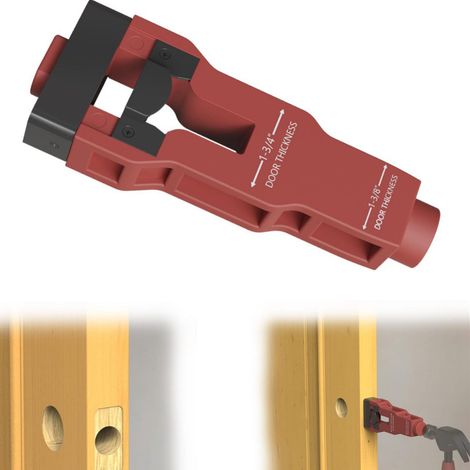 Outil à mortaiser pour loquet de porte en alliage d'aluminium, pour une coupe nette et précise, pour des épaisseurs de 1 3/4 po à 1 3/8 po. (1/5)