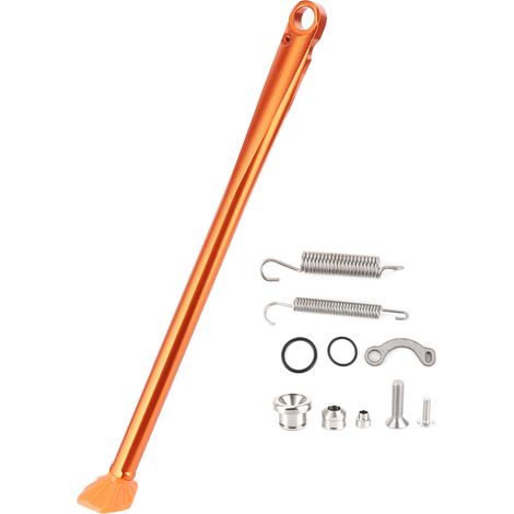 Support latéral en alliage d'aluminium CNC avec ressort, compatible Husaberg FE 501 FE 250 FE 390 (tige orange, pied orange) (1/5)