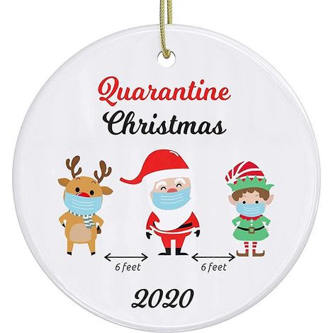Weihnachtsschmuck 2022, Keramik-Weihnachtsbaum-Anhänger, Weihnachtsdeko SV (1/5)