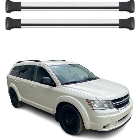 OMAC Aluminium Dachträger Querträger für Dodge Journey 2008-2021 – Max. 75 kg – 2 Stangen Silber (1/5)