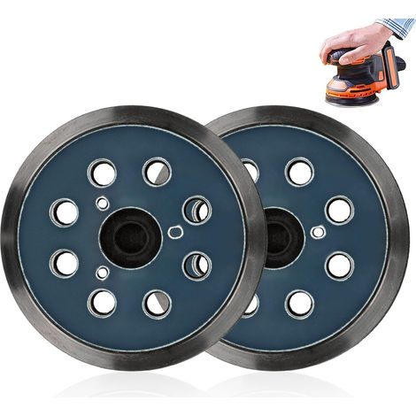 2 Pieces 8 Hole Sander Plate,Replacement Sanding Discs, Replacement Parts For Grinds, Replacement Sanding Plate For Eccentric Sander For Bo5010, Bo5030 And Models (1/5)