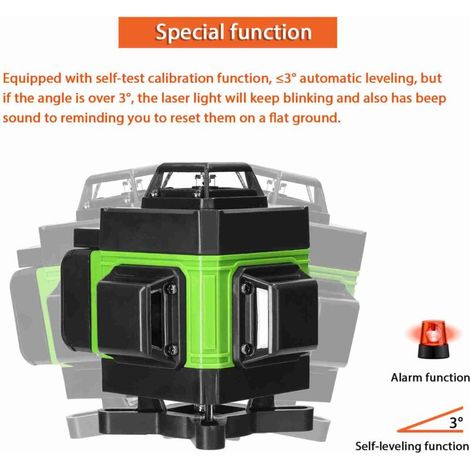 Automatischer 16-Linien-Laser-Nivellierer mit LCD-Anzeige für den Innen- und Außenbereich