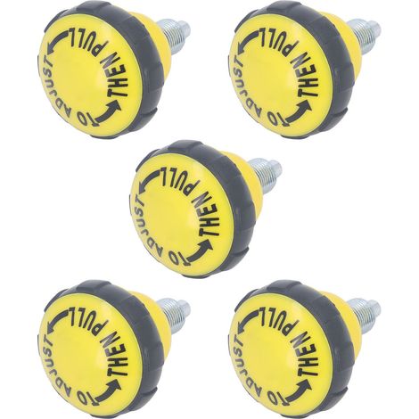 bouton de ressort à goupille, noir et jaune, en ABS et fer durable, pour appareils de fitness et vélos d'appartement. (1/5)