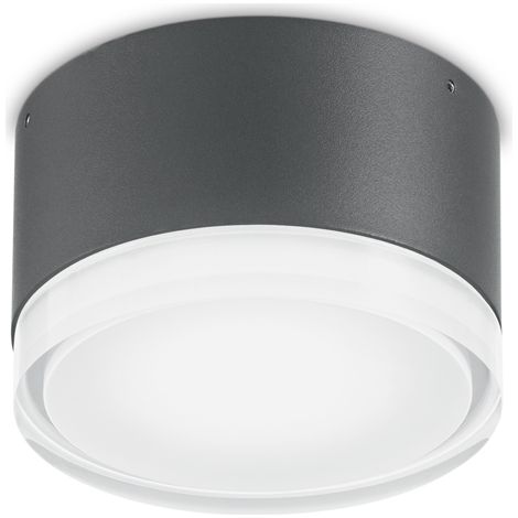 Plafoniera Moderna Urano Alluminio-Materie Plastiche Antracite 1 Luce Gx53 Small (1/3)