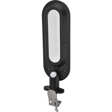 Projecteur solaire LED sur rail pour jardins et cours extérieures : quatre modes d’éclairage, éclairage public à détection de luminosité, lampe solaire à détection de présence, éclairage de clôture sa (1/5)
