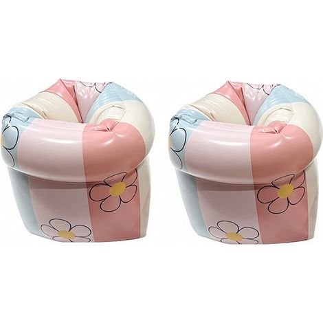 Manguito inflable de natación rosa rayado (1/5)