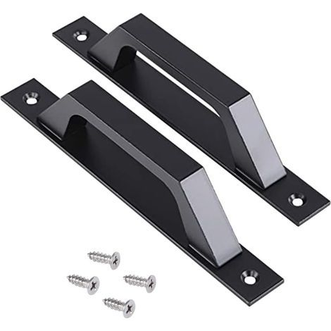 2er Set schwarze Türgriffe 175mm. Schiebetürgriffe für Türen, Schränke, Schubladen, Kommoden, Schränke, Küchenmöbel oder Kinderzimmer.