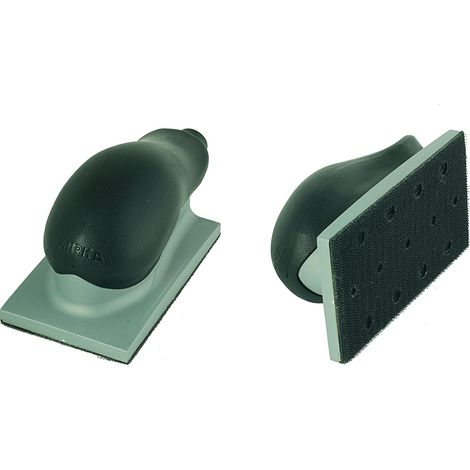 Mirka Handblock-Set Schleifklotz mit Absaugung 70x125mm, Klett, inkl. 3 Abranet Netz-Schleifstreifen Korn P120