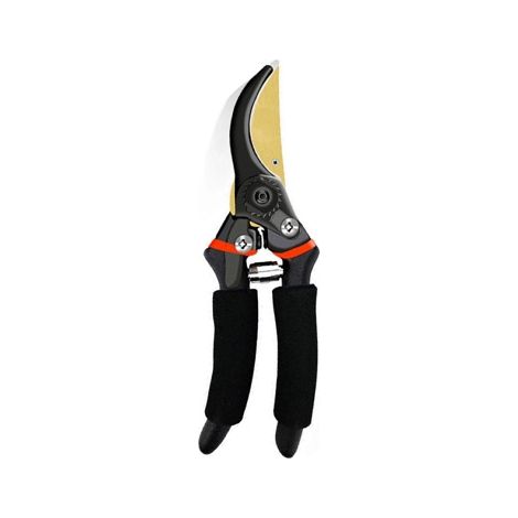 Sollbry Tijeras de podar profesionales de 8" de titanio premium, tijeras de podar manuales, alicates de jardinería y tijeras para setos (doradas) (1/5)