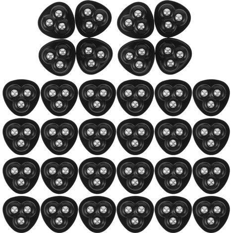de 32 mini roulettes pivotantes auto adhésives en acier