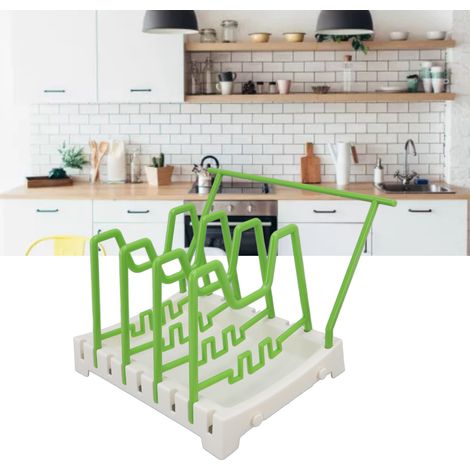 Organiseur de Couvercles et de Planches de Coupe Stable en PP Durable avec Base Antidérapante pour une Organisation Optimale de la Cuisine (Lot de 6) (1/5)
