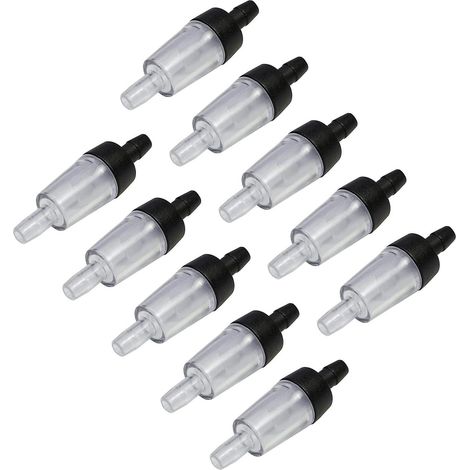 pack De 10 Aquarium Check Valves Noir Plastique Unidirectionnel Vannes Anti-retour Protecteurs De Pompe Pour Accessoires De Poisson Standard De 0, (1/5)