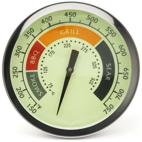 Thermostat de four, thermomètre de gril lumineux précis de 3 1/8 po, thermomètre mâle 1/2 NPT de remplacement (1/5)