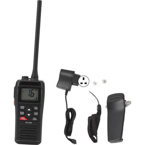 Talkie-walkie portable étanche IP67, radio bidirectionnelle flottante marine avec émetteur-récepteur FM, chargeur AC100-240V fiche UK (1/5)