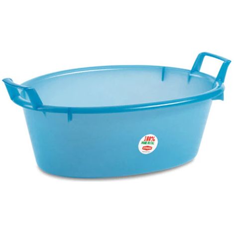 Ovale blaue Schüssel 45 cm aus robustem Kunststoff