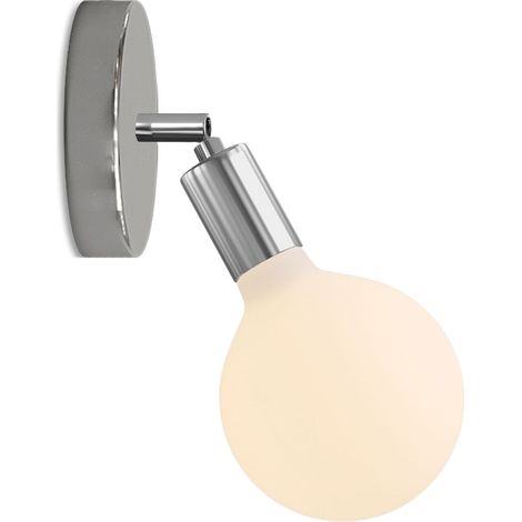 Lampe Snodo en métal avec ampoule Globo Porcelaine (1/4)